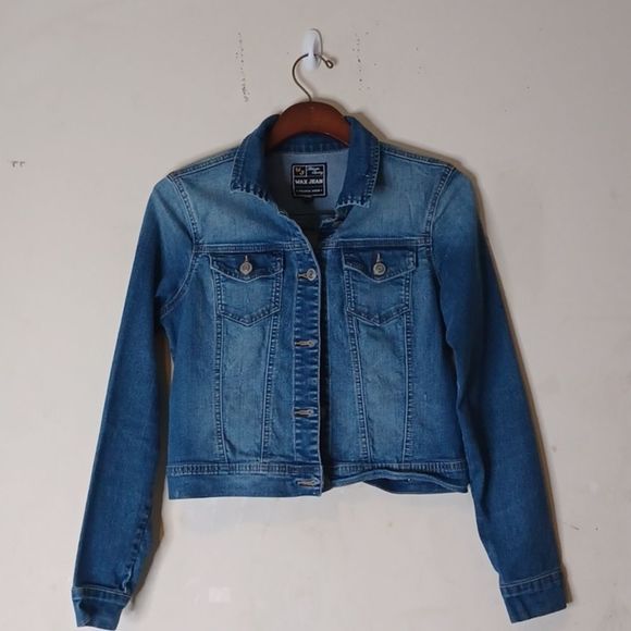 Wax Jean Jackets & Blazers - WAX Denim Button Front Jacket